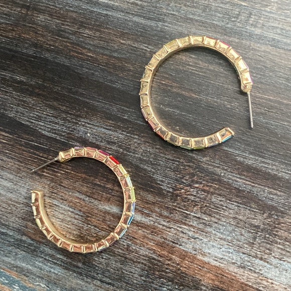 J Crew Rainbow Hoop Earrings - Picture 3 of 3